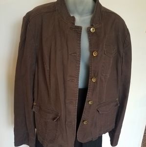 Brown jean jacket XL